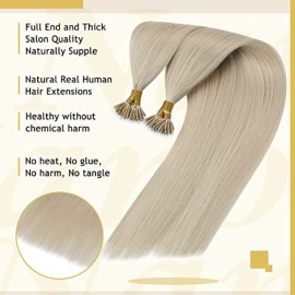 Sunny Hair Blonde Nano Extensions Human Hair 20inch for Women Nano Bead Hair Extensions Human Hair Platinum Blonde Nano Hair Extensions Human Hair Blonde Nano Hair Extensions Back to School 50g
