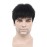 Remeehi Manly Short Fluffy Straight Full Bang None Lace Machine Made Real Human Hair Wig For Men Nature Black