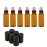 esowemsn 12Pcs 5ml Amber Empty Glass Roll-on Bottles with Stainless Steel Roller Balls and Black Cap for Essential Oil Perfumes Lip Balms