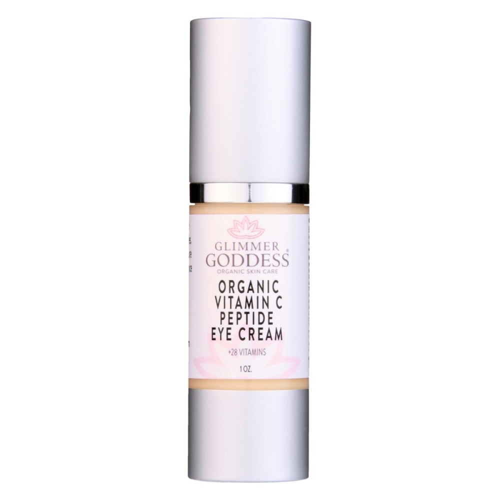 Glimmer Goddess Organic Peptide Eye Serum with Vitamin C - Hydrating & Revitalizing, 1 oz