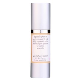 Glimmer Goddess Organic Peptide Eye Serum with Vitamin C - Hydrating & Revitalizing, 1 oz