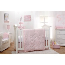 NoJo - Chantilly Shapes Mobile, Nursery Crib Changing Table Musical Mobile - Pink Diamond Shapes