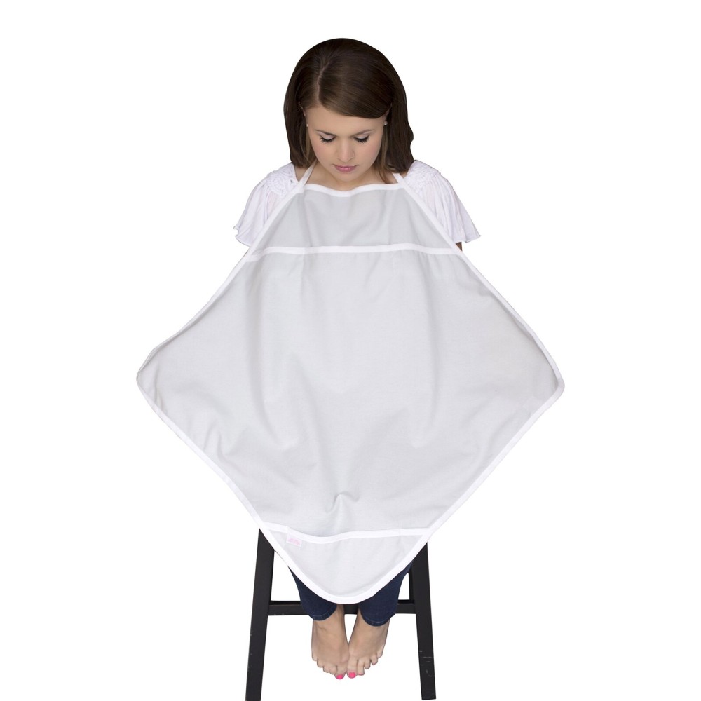 NuAngel Nursing Cover - Gray | Cotton Nursing Blanket for Nursing Mothers | Breathable Breastfeeding Cover - Adjustable Neck and Private Viewing Slit | Diamond Shape for Additional Coverage