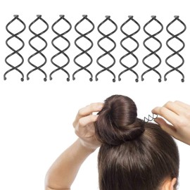 Hawwwy Bobby Pins - 8 Pack - Light Brown - 4 Inches - Beautiful Twist Hair Accessories for Women and Kids - Easy Bobby Pins for Fast and Secure Buns, Messy Styles, and Updos