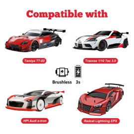 HobbyPark Hard Plastic 12mm Hex RC Drift Wheels and Tires for 1/10 Scale Tamiya HPI Traxxas Kyosho Redcat HSP Drifting, Set of 4