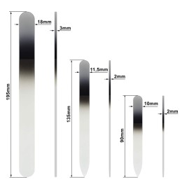 Mont Bleu Gift Set for Men of 3 Glass Nail Files in Pouch - Genuine Czech Tempered Glass - Handmade Gifts for Men - Premium Glass Nail File Manicure & Pedicure Tools