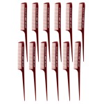 Krest Goldilocks g5 8-1/2 Rattail Comb Extra-fine Tooth. Heat Resistant Hair combs. 1 Dz.