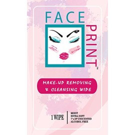 Face Print - Body Wipe Company - Premium makeup removing wipes - Facial cleansing on the go towelettes - 20 Individual Packs