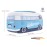 BRISA VW Collection - Volkswagen Neoprene Universal Makeup Cosmetics Toiletry Travel Pharmacy Bag in T1 Bus Design (Turquoise) (Small (9.1 x 4.3 x 3.1 inches))