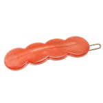 France Luxe Scalloped Tige Boule Barrette - Nacro Coral