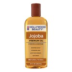 Hollywood Beauty Jojoba Hair Oil, 8oz Bottle, Light Non Greasy, Hydrates & Conditions Hair, Soothes scalp, Anti-Frizz fighter, Can be Used as a Hot Oil Treatment