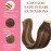 GOO GOO 24inch Tape in Human Hair Extensions Balayage Chocolate Brown to Caramel Blonde Remy, Tape in Balayage Natural , Straight 20pcs 50g