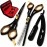 Saaqaans Professional Barber Shears Kit Tools - Hair Cutting Scissors Set for Hairdresser/Hair Salon + Thinning/Texture Hairdressing Haircut Shear for Beautician + Straight Razor + 10 Blades with Case