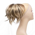 Onedor 12 inch Premium Synthetic Adjustable & Customizable Updo Style Ponytail Hair Extension with Clip on Claw Attachment (AB461)