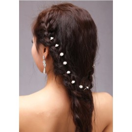 yueton 40pcs Wedding Bridal Pearl Flower Crystal Hair Pins Clips Women Headwear Hair Accessories