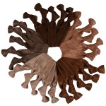 Cyndibands Brunette Ribbon Hair Ties, Gentle Elastic Ponytail Holders, 25 Count