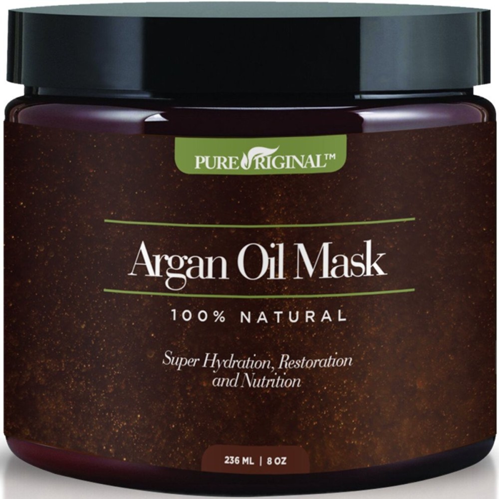 Pure Originals Argan Oil Hair Mask, Deep Conditioner 8 Oz,100% Organic Jojoba Oil, Aloe Vera & Keratin, Repair Dry, Damaged Or Color Treated Hair After Shampoo, Best For All Hair Types