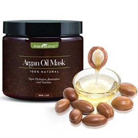 Pure Originals Argan Oil Hair Mask, Deep Conditioner 8 Oz,100% Organic Jojoba Oil, Aloe Vera & Keratin, Repair Dry, Damaged Or Color Treated Hair After Shampoo, Best For All Hair Types