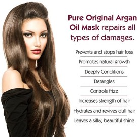 Pure Originals Argan Oil Hair Mask, Deep Conditioner 8 Oz,100% Organic Jojoba Oil, Aloe Vera & Keratin, Repair Dry, Damaged Or Color Treated Hair After Shampoo, Best For All Hair Types