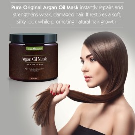 Pure Originals Argan Oil Hair Mask, Deep Conditioner 8 Oz,100% Organic Jojoba Oil, Aloe Vera & Keratin, Repair Dry, Damaged Or Color Treated Hair After Shampoo, Best For All Hair Types