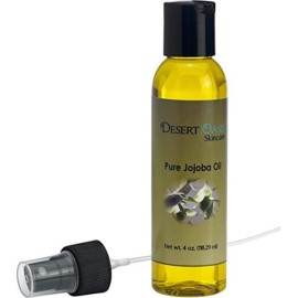 USDA Certified Organic Jojoba Oil - 100% Pure, Travel Size, Cold Pressed, All Natural for Face, Hair, Nails, Ear Stretching and Gauges, Good for Sensitive Skin. Natural Nutty smell (4 fl oz/118 ml)