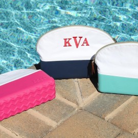 BOGG BAG - Beauty and the Bogg - Turquoise and Caicos - Cosmetic Makeup Bag - 9in x 7in x 3in - Waterproof Pouch - Travel Organizer - Beauty Case