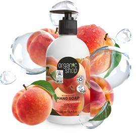 Organic Shop Nourishing Hand Soap Organic Rose & Peach 500ml