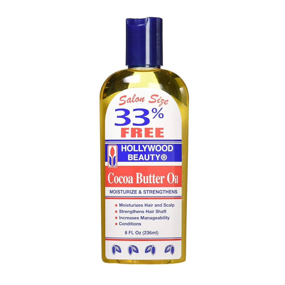 Hollywood Beauty Cocoa Butter Body Oil, 8 Fl Oz