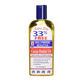 Hollywood Beauty Cocoa Butter Body Oil, 8 Fl Oz