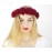 Floral Fall Rose Red Rose Flower Crown Woodland Hair Wreath Festival Headband F-67 (3-Red)