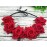 Floral Fall Rose Red Rose Flower Crown Woodland Hair Wreath Festival Headband F-67 (3-Red)