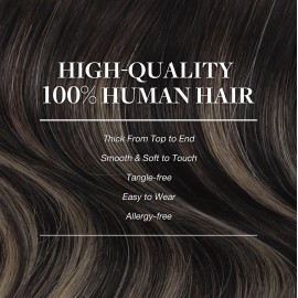 GOO GOO Clip in Hair Extensions Real Human Hair, Remy Human Hair Extensions Clip ins for Women, Natural Human Hair, 18inch 120g 7Pcs, 1B/16/1B Balayage Natural Black to Light Blonde GOO GOO Clip in Hair Extensions Real Human Hair, Remy Human Hair Extensions Clip ins for Women, Natural Human Hair, 18inch 120g 7Pcs, 1B/16/1B Balayage Natural Black to Light Blonde
