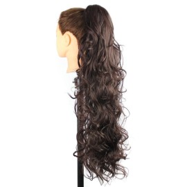 KUKI 31 Ponytail Hair Extension Jaw Long Curly Clip Synthetic Hair Extension Hair Piece Naturel, 1B33 KUKI 31 Ponytail Hair Extension Jaw Long Curly Clip Synthetic Hair Extension Hair Piece Naturel, 1B33