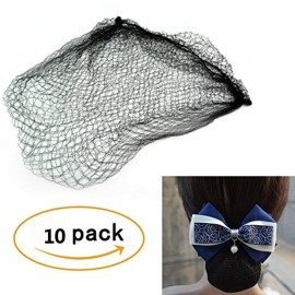 20 10 Pack Hair Nets Invisible Elastic Edge Mesh 50cm Reusable Hair Nets (coffee 10pcs)