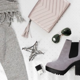 Hair Clip for Fine, Thin, Sleek & Straight Hair - Easy Comfy Styles that Hold Snug, Add Volume with No Pressure - Comfy Double Comb with Elastic for UpDo, Ponytail, Twists & Buns (Storm Gray Medium)