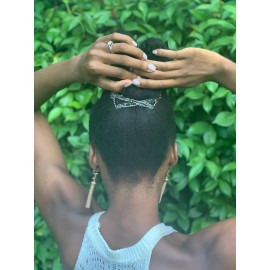 Hair Clip for Fine, Thin, Sleek & Straight Hair - Easy Comfy Styles that Hold Snug, Add Volume with No Pressure - Comfy Double Comb with Elastic for UpDo, Ponytail, Twists & Buns (Storm Gray Medium)