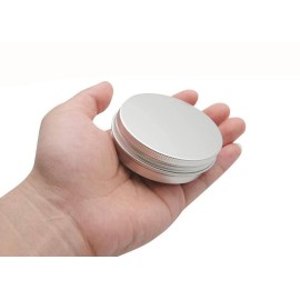 ericotry 12 pcs of 2 Oz/ 60 ML Silver Aluminum Tins Empty Slip Slide Round Containers with Tight Sealed Twist Screwtop Cover for Powder Lip Balm Lotion Make Up Eye Shadow Cream