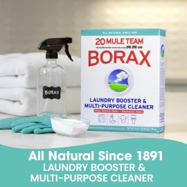 20 Mule Team All Natural Borax Detergent Booster & Multi-Purpose Household Cleaner, 65 Ounce, 4 Count 20 Mule Team All Natural Borax Detergent Booster & Multi-Purpose Household Cleaner, 65 Ounce, 4 Count