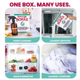 20 Mule Team All Natural Borax Detergent Booster & Multi-Purpose Household Cleaner, 65 Ounce, 4 Count 20 Mule Team All Natural Borax Detergent Booster & Multi-Purpose Household Cleaner, 65 Ounce, 4 Count