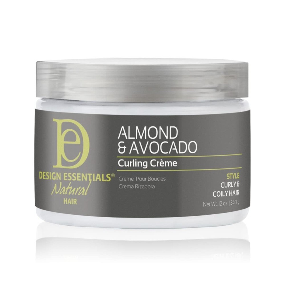 DESIGN ESSENTIALS Natural Almond & Avocado Curling Creme, 12 Ounce