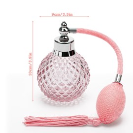 Coolrunner Crystal Art Vintage Style Refillable Perfume Atomizer Long Spray Bottle 100ml (Pink) Coolrunner Crystal Art Vintage Style Refillable Perfume Atomizer Long Spray Bottle 100ml (Pink)