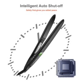 LOVANI Titanium Flat Iron, 450F High Heat Hair Straightener with Digital LCD, Dual Voltage, Auto Shut Off, Heat Resistant Bag, Glove and 2 Hair Clips (7 Piece Set), Black LOVANI Titanium Flat Iron, 450F High Heat Hair Straightener with Digital LCD, Dual Voltage, Auto Shut Off, Heat Resistant Bag, Glove and 2 Hair Clips (7 Piece Set), Black