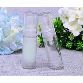 erioctry 5ML Airless Pump Bottle-Empty Refillable Clear Airless Vacuum Pump Cream Lotion Bottle Travel Bottles Toiletries Liquid Container for Cosmetic Make-up Pack of 6 (5ml)