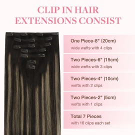 GOO GOO Clip in Hair Extensions Real Human Hair, Remy Human Hair Extensions Clip ins for Women, Natural Human Hair, 24inch 120g 7Pcs, 1B/16/1B Balayage Natural Black to Light Blonde GOO GOO Clip in Hair Extensions Real Human Hair, Remy Human Hair Extensions Clip ins for Women, Natural Human Hair, 24inch 120g 7Pcs, 1B/16/1B Balayage Natural Black to Light Blonde
