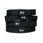 Hair Ties For Men | World-Famous Hair Ties For Guys | No-Break, No-Rip, No-Crease Bracelet Hair Bands | 4 Pcs Soft Elastic | 100 lb Strength (The Black Ties)