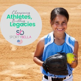 Sportybella Softball Hair Tie Set - Elastic No-Crease Bands with Love Softball & Heart Design, Stylish Accessories for Girls, Teens & Softball Players (Yellow)