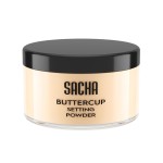 Sacha BUTTERCUP Light Setting Powder. No Ashy Flashback. Blurs Fine Lines and Pores. Loose, Translucent Face Powder to Set Makeup Foundation or Concealer. For Light to Medium Skin Tones, 1.75 oz.