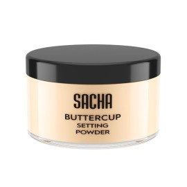Sacha BUTTERCUP Light Setting Powder. No Ashy Flashback. Blurs Fine Lines and Pores. Loose, Translucent Face Powder to Set Makeup Foundation or Concealer. For Light to Medium Skin Tones, 1.75 oz.
