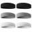 BEACE Sweatbands Sports Headband for Men & Women - 6PCS Moisture Wicking Athletic Cotton Terry Cloth Sweatband for Tennis, Basketball, Running, Gym, Working Out