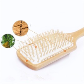 JYHY Keratin Oil Infused Wooden Hair Brush - Massage Paddle Brush for Beauty SPA, Big Size Detangler to Improve Hair Growth, White Wood Pins JYHY Keratin Oil Infused Wooden Hair Brush - Massage Paddle Brush for Beauty SPA, Big Size Detangler to Improve Hair Growth, White Wood Pins